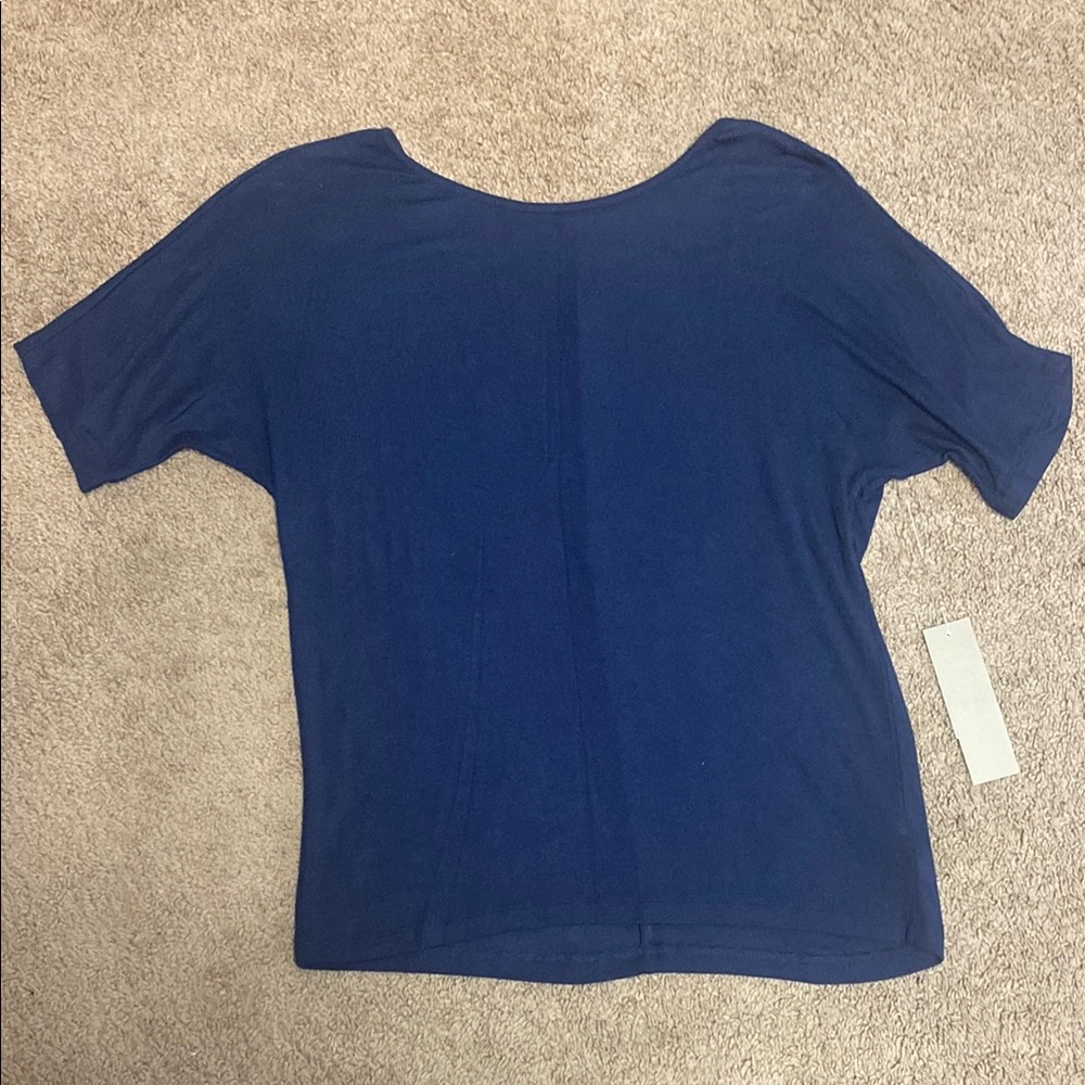 Joan Vass Blue Relaxed Short Sleeve T-Shirt